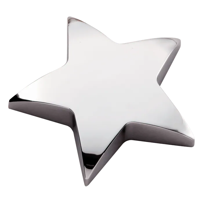 Chrome Plated Metal Star Paperweight