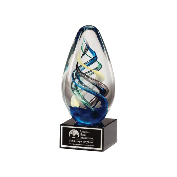 Multi-Colored Egg Shaped Art Glass