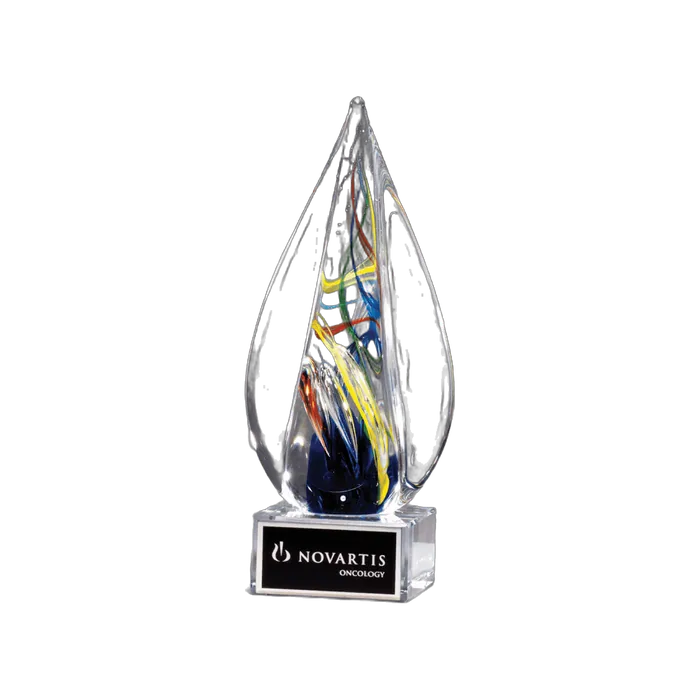 Flame-Shaped Art Glass