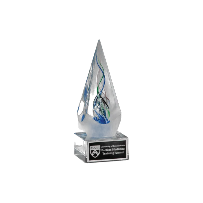 Frosted Glass Accent Arrow Art Glass
