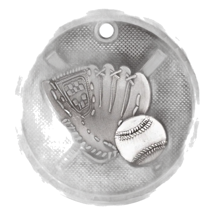 Baseball 3-D Medal-Bronze, 2", Style 3D201S