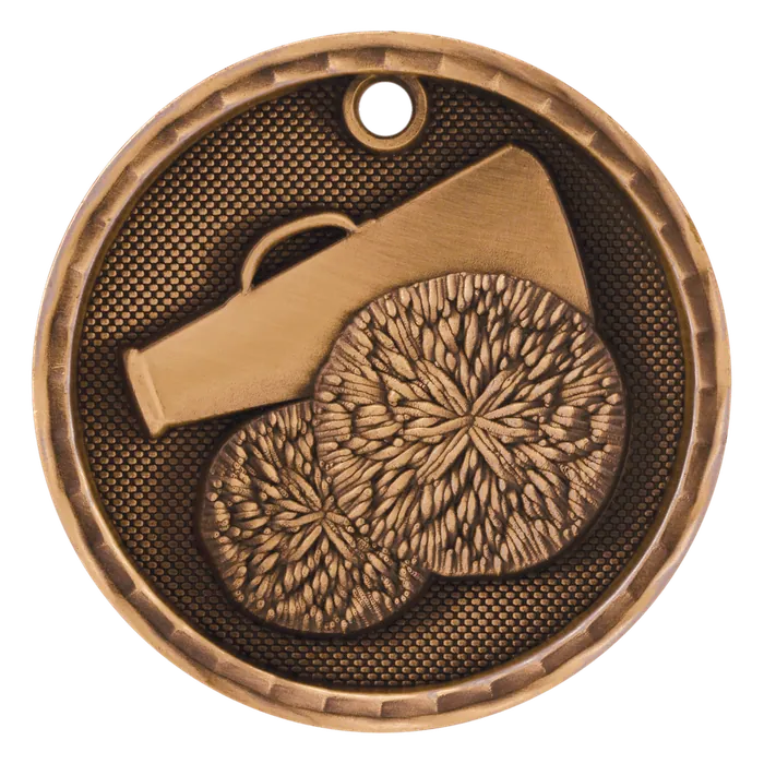 Cheer 3-D Medal-Bronze