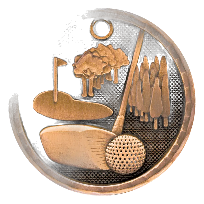 Golf 3-D Medal-Bronze