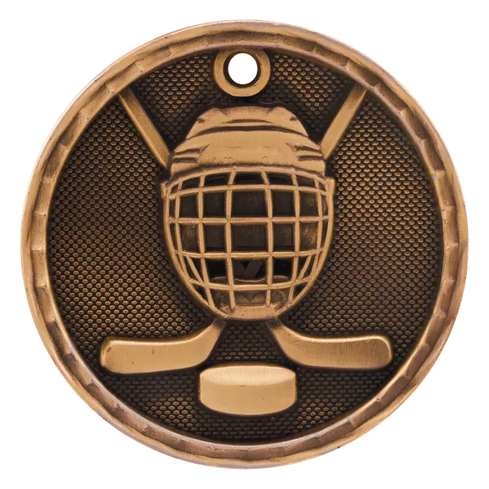 Hockey 3-D Medal-Bronze
