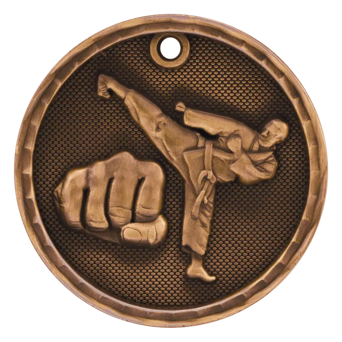 Martial Arts 3-D Medal-Bronze