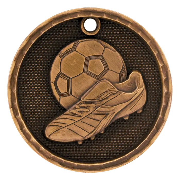 Soccer 3-D Medal-Bronze