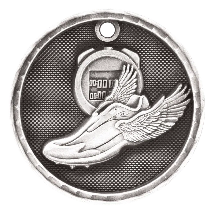 Track 3-D Medal-Silver