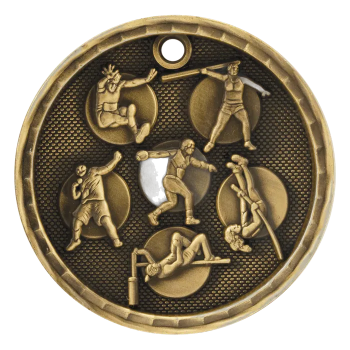 Track & Field 3-D Medal-Gold