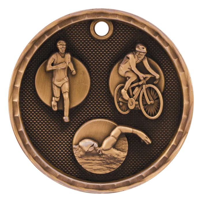 Triathlon 3-D Medal-Bronze