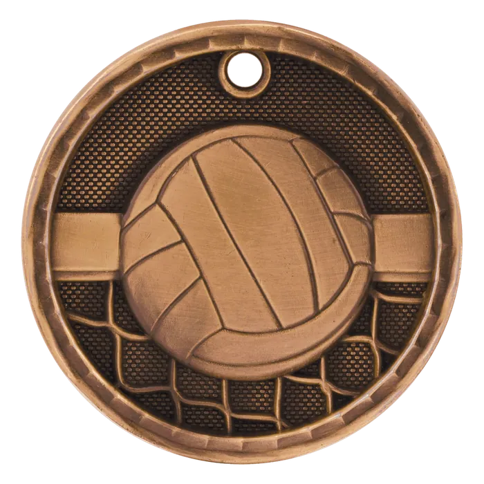 Volleyball 3-D Medal-Bronze