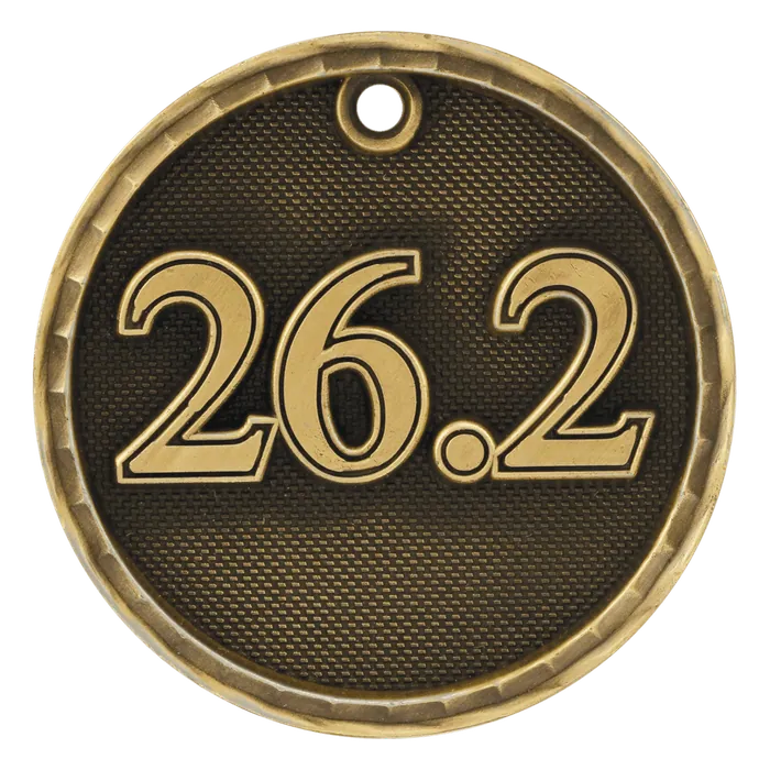 26.2 (Marathon) 3-D Medal-Gold