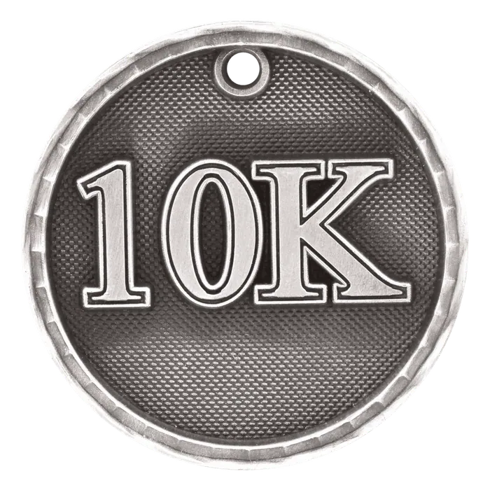10K 3-D Medal-Silver