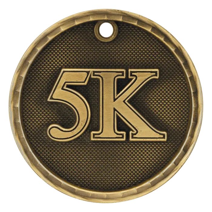 5K 3-D Medal-Gold