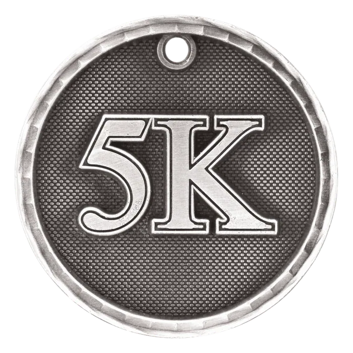 5K 3-D Medal-Silver