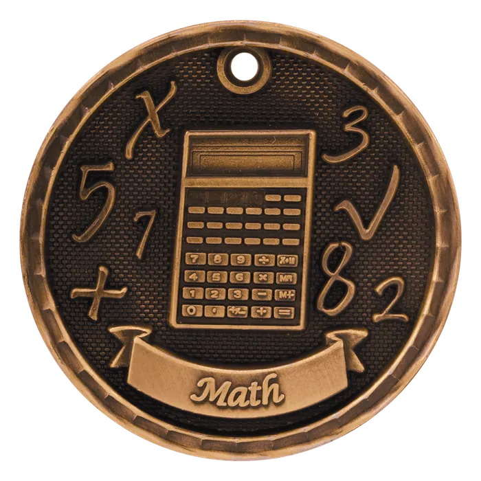 Math 3-D Medal-Bronze