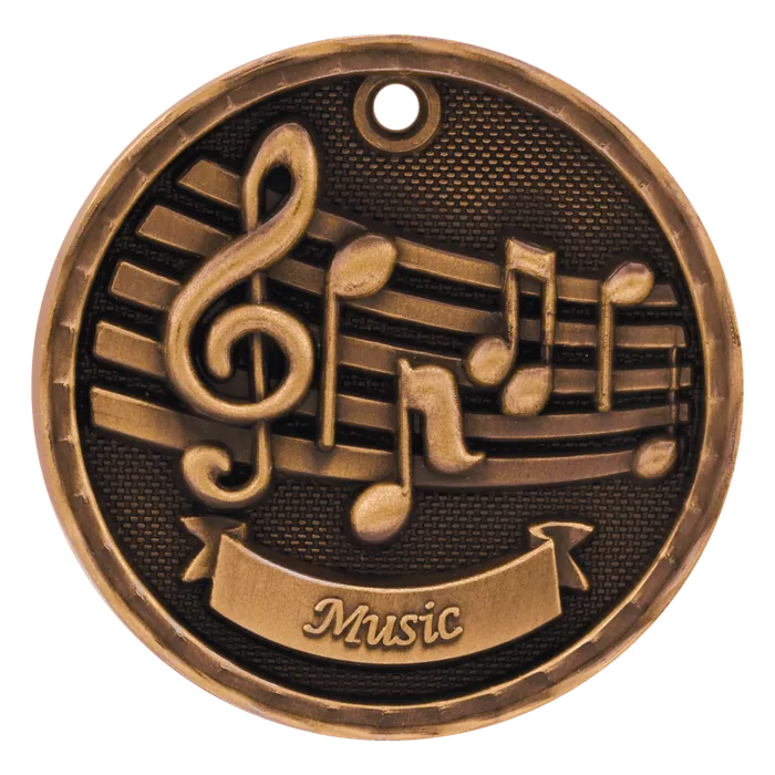 Music 3-D Medal-Bronze