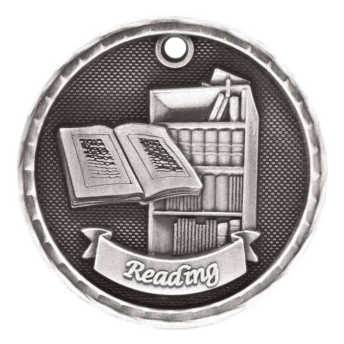 Reading 3-D Medal-Silver