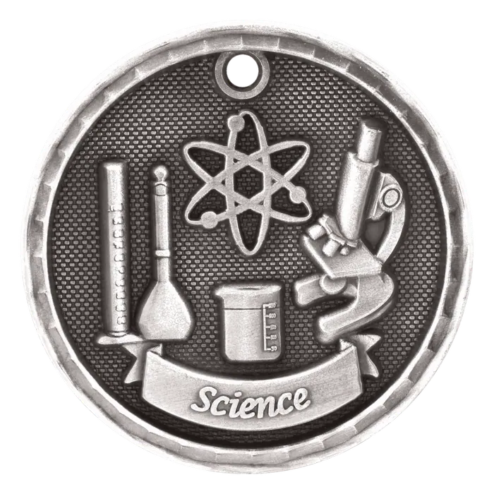 Science 3-D Medal-Silver