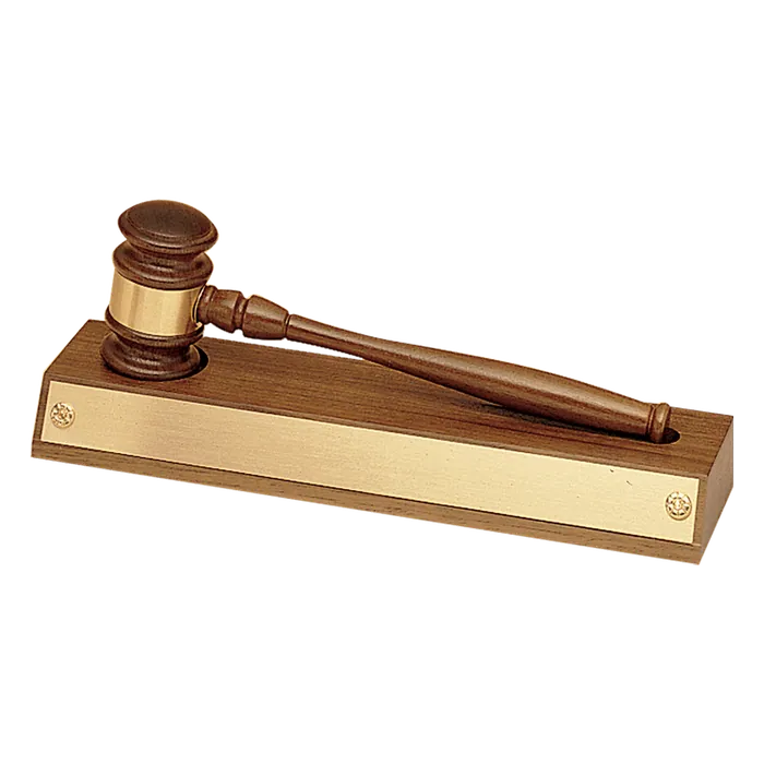 Walnut Base with Removable Walnut Gavel