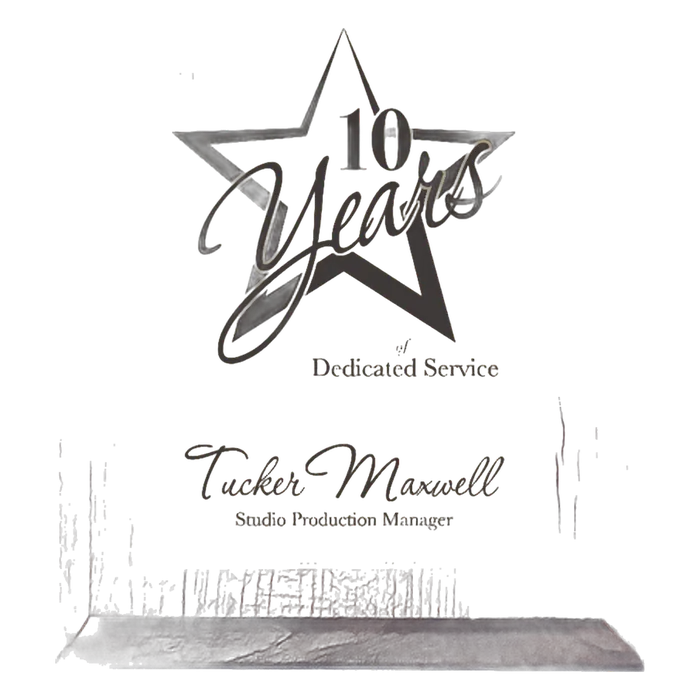 9" x 12" Elegant Cherry Finish Plaque with Light Brown Leatherette Plate