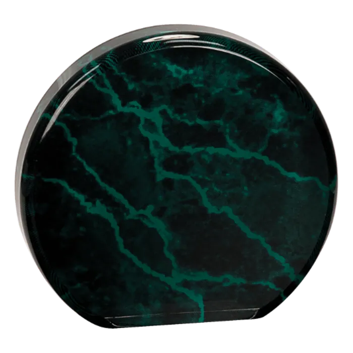 Large Green Marble Acrylic Round