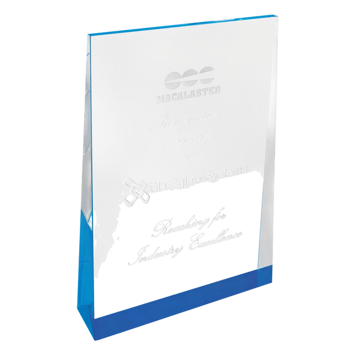 Medium Blue Wedge Acrylic