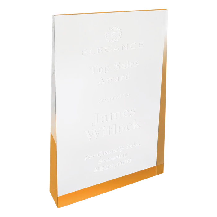 Large Gold Wedge Acrylic