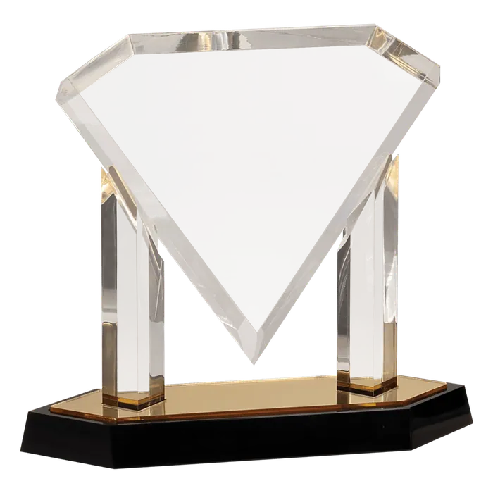 Small Gold Acrylic Floating Diamond