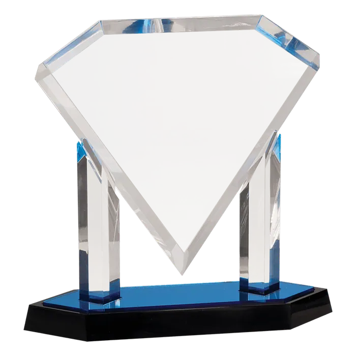 Medium Blue Acrylic Floating Diamond