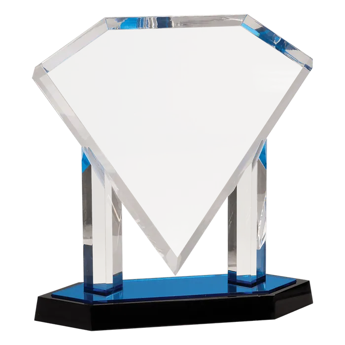 Large Blue Acrylic Floating Diamond