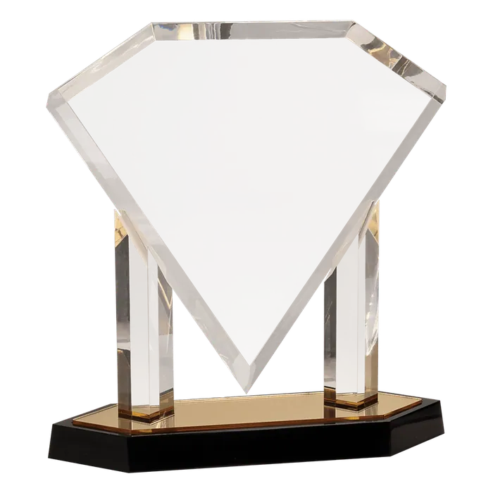 Large Gold Acrylic Floating Diamond
