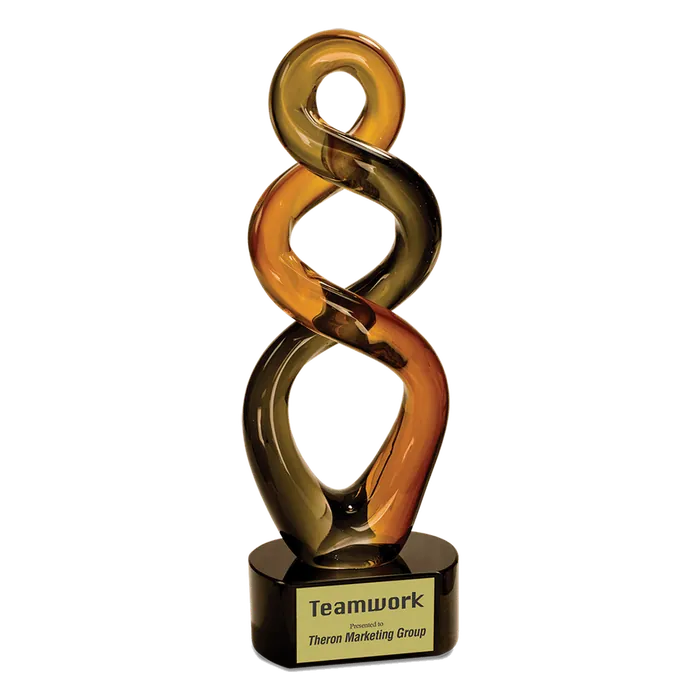 Brown Twist Art Glass