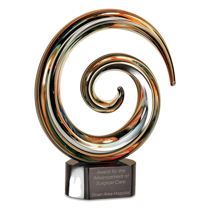 Colored Spiral Art Glass