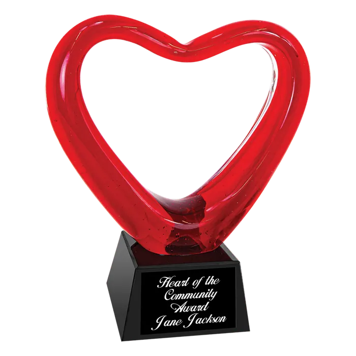 Red Heart Art Glass