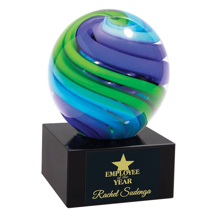 Two-Tone Blue and Green Sphere