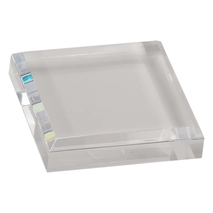 Clear Acrylic Paperweight, 3" x 3"