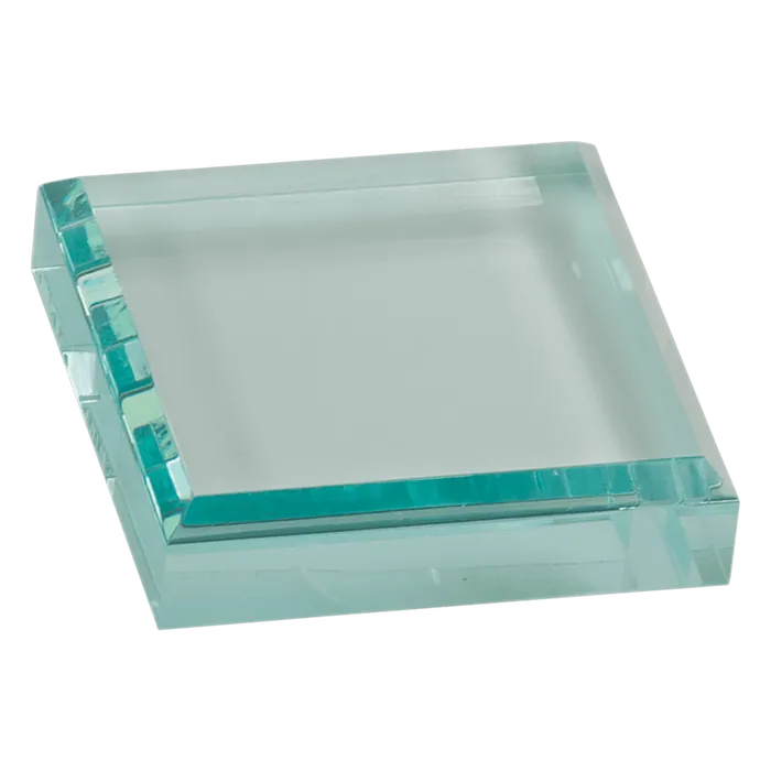 Jade Acrylic Paperweight, 3" x 3"