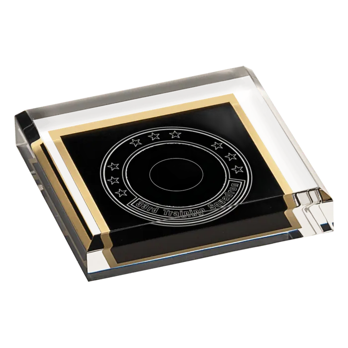 Solid Black Acrylic Paperweight