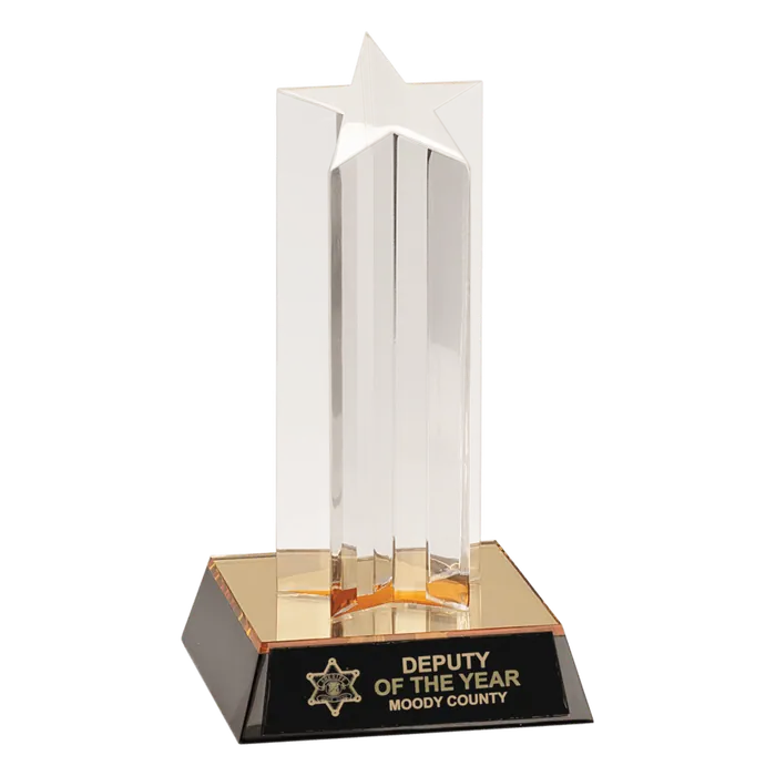 Small Gold Single Star Column Acrylic