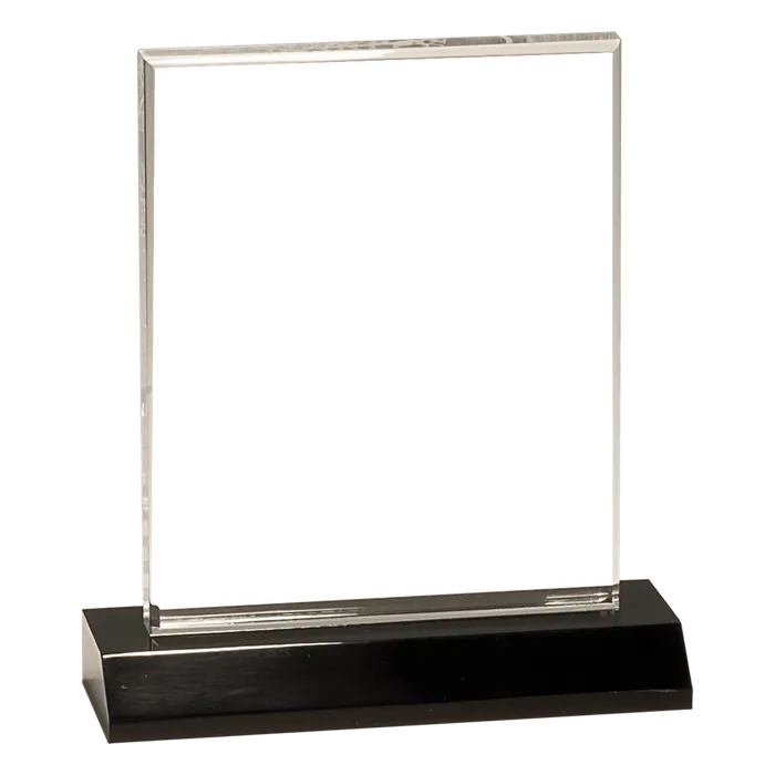 Medium Clear Acrylic Square with Clear Acrylic Base