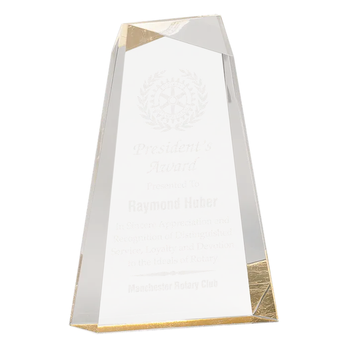 Gold Facet Wedge Acrylic, 9"