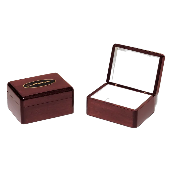 Rosewood Piano Finish Jewelry Box with Beige Felt Lining