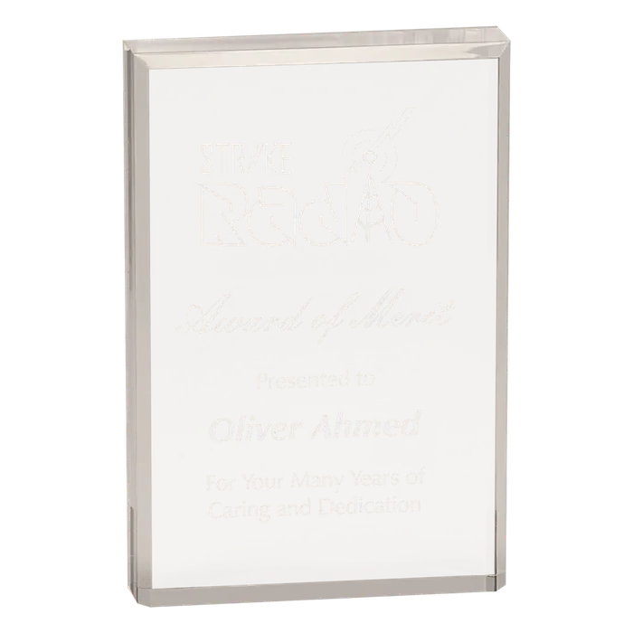 Beveled Clear Rectangle Acrylic, 4" x 6"