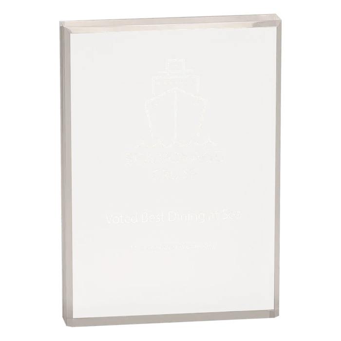Beveled Clear Rectangle Acrylic, 5" x 7"