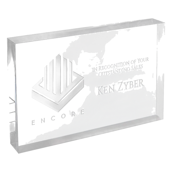 Clear Rectangle Square Cut Acrylic, 4" x 6"