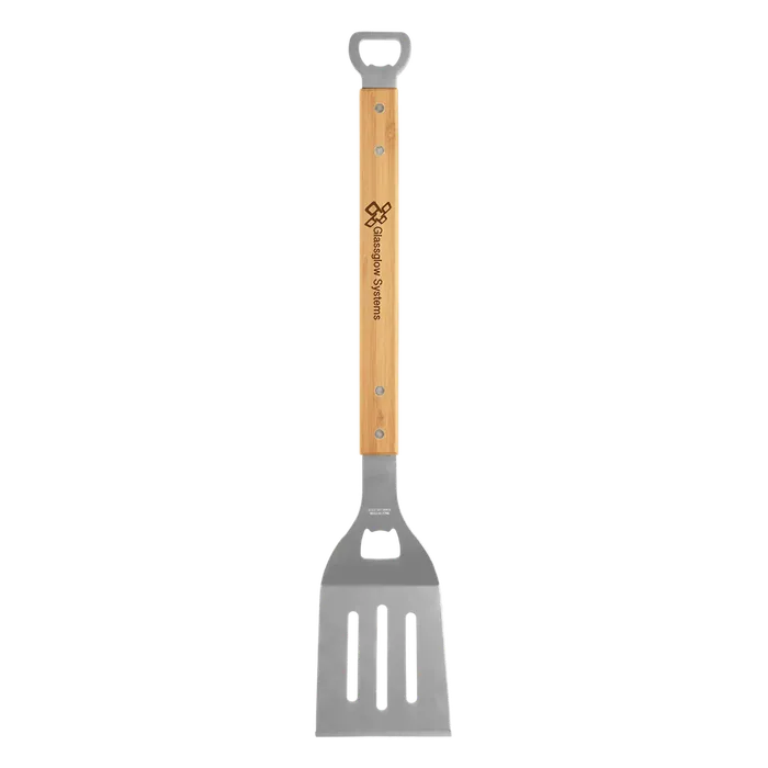 19 1/4" Bamboo Barbeque Spatula with Bottle Opener