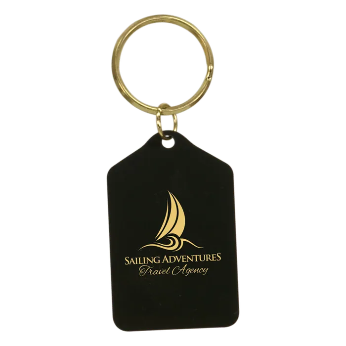 Black Brass Tablet Keychain