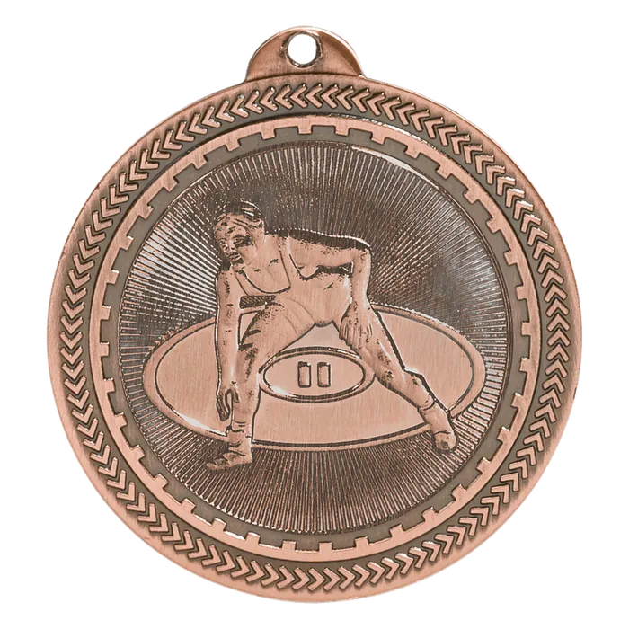 Wrestling BriteLazer Medal-Bronze
