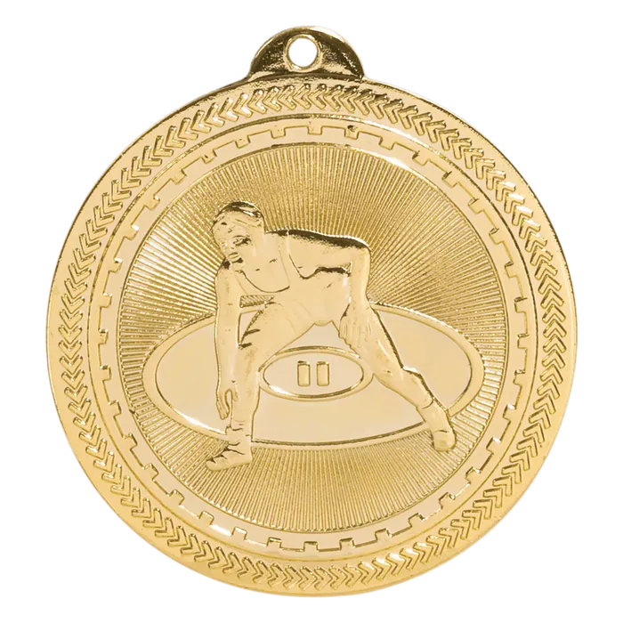 Wrestling BriteLazer Medal-Gold