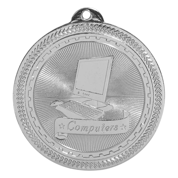 Computers BriteLazer Medal-Silver